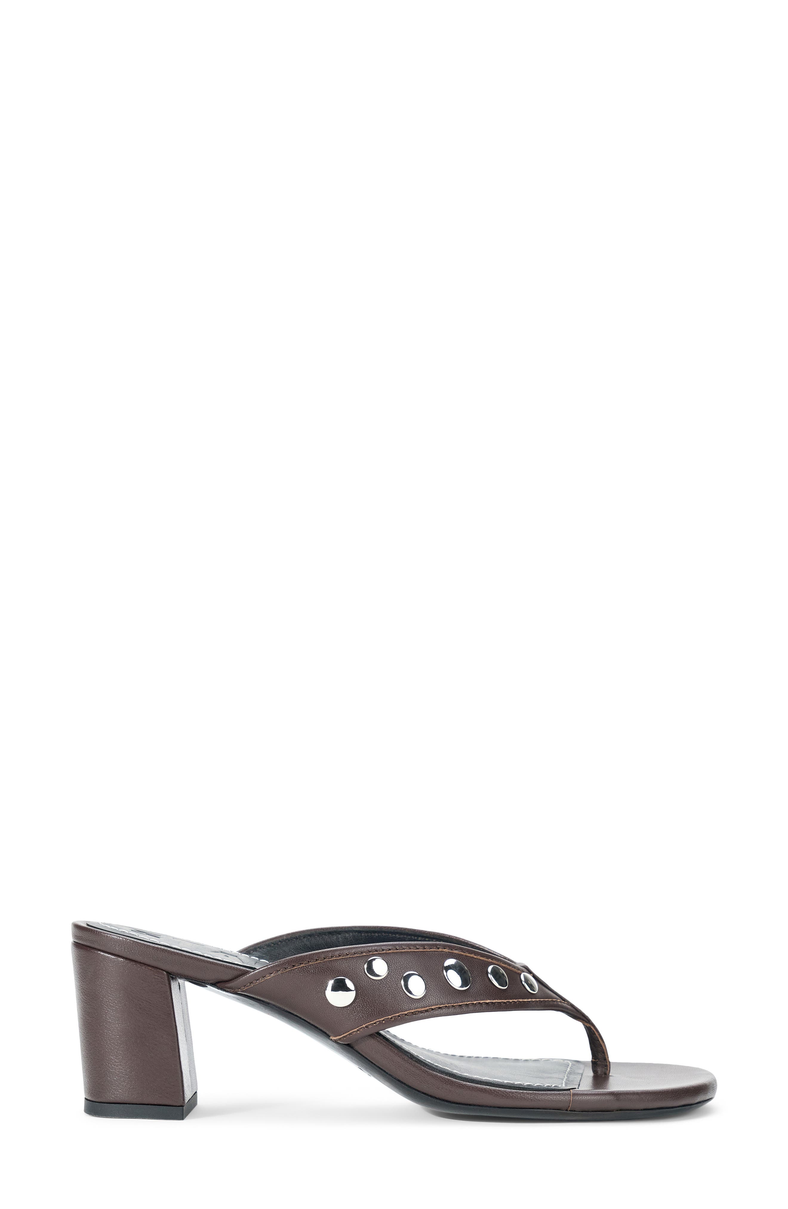 STAUD Nova Studded Thong Block Heel Sandal, Alternate, color, 