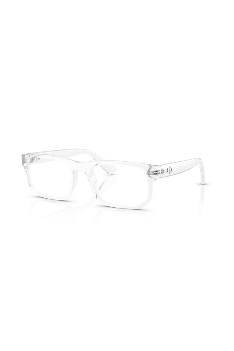 54mm Rectangle optical glasses, Main, color, Transparent