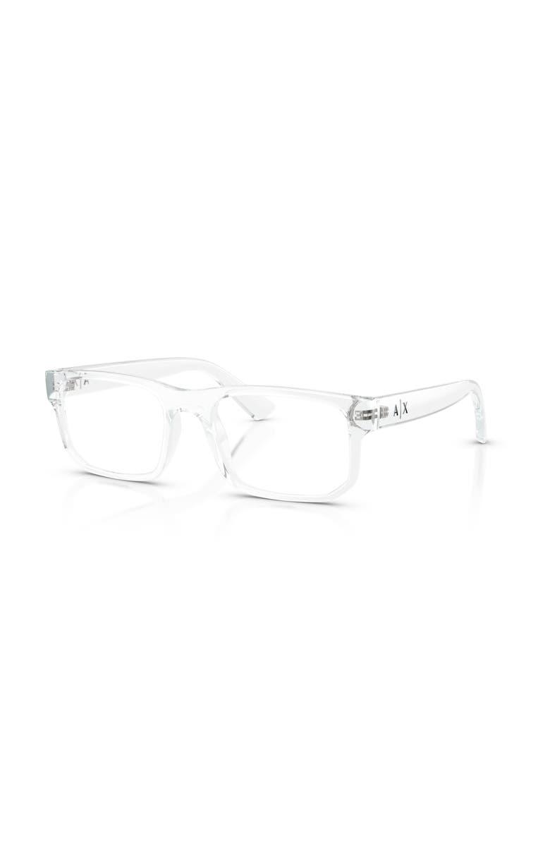 Armani Exchange 54mm Rectangle optical glasses, Main, color, Transparent