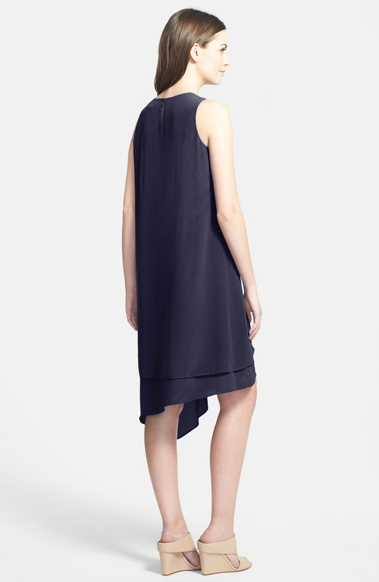 Eileen Fisher Layered Asymmetrical Silk Dress, Alternate, color,