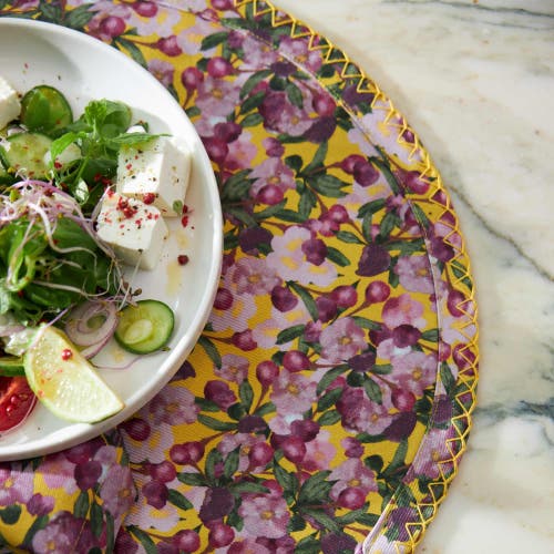 Sophie Williamson Design Round Placemats Romance In Pink