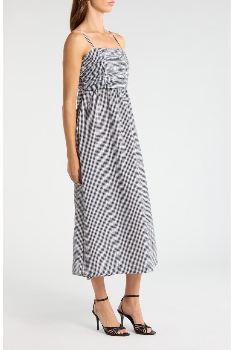 Ashlynn Midi Dress, Alternate, color, BLACK/ WHITE