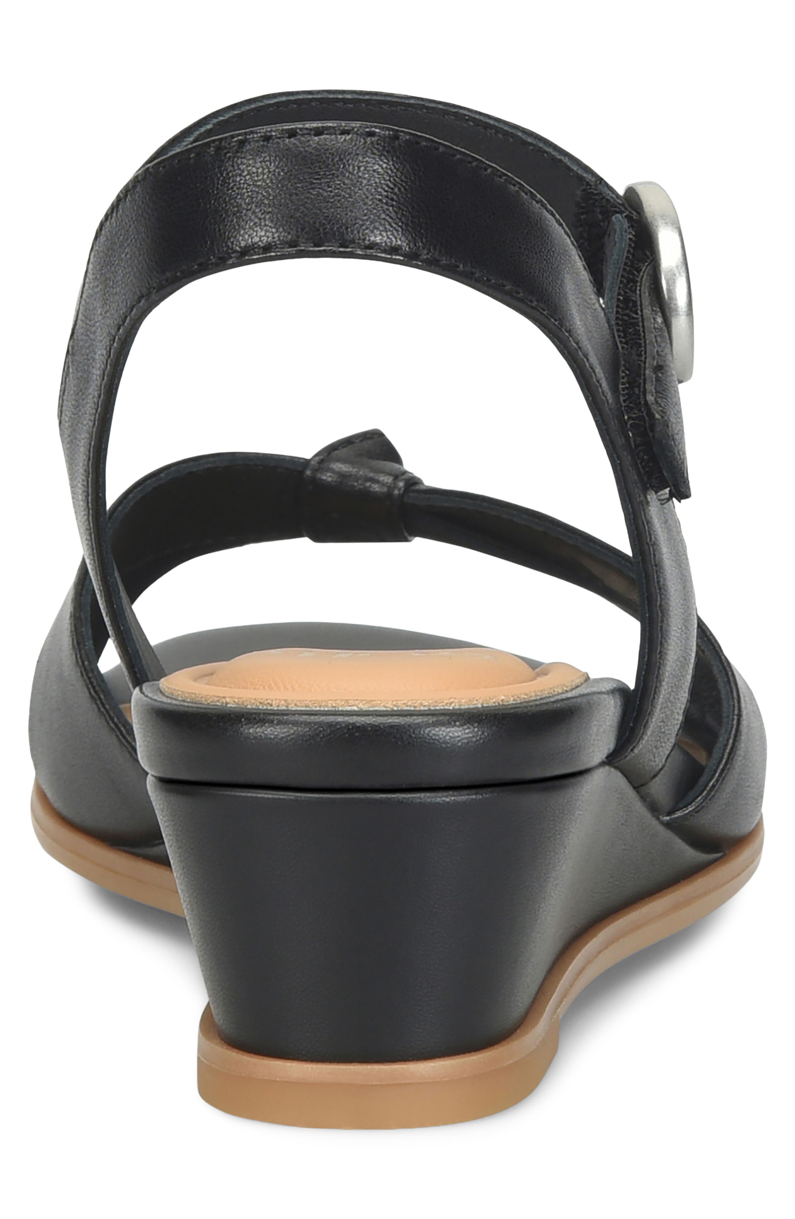 Söfft Summer Slingback Platform Wedge Sandal, Alternate, color, Black
