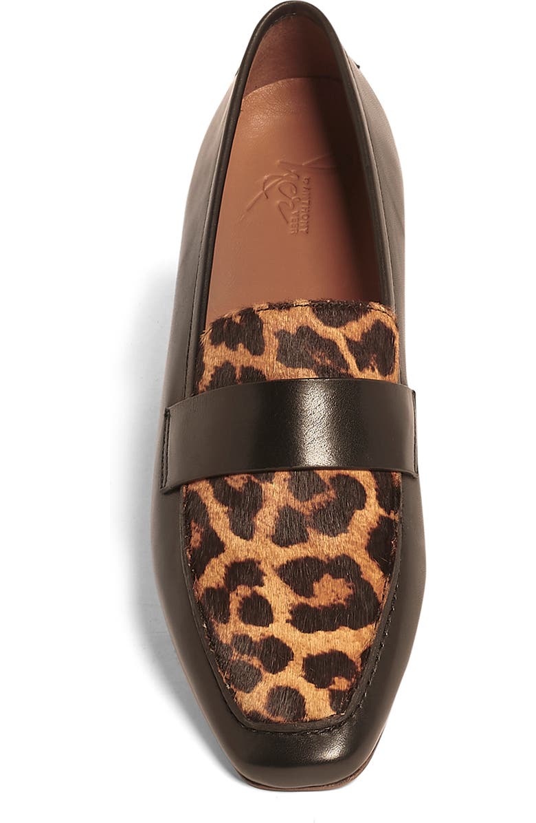 Anthony Veer Nancy Genuine Calf Hair Loafer, Alternate, color, Black