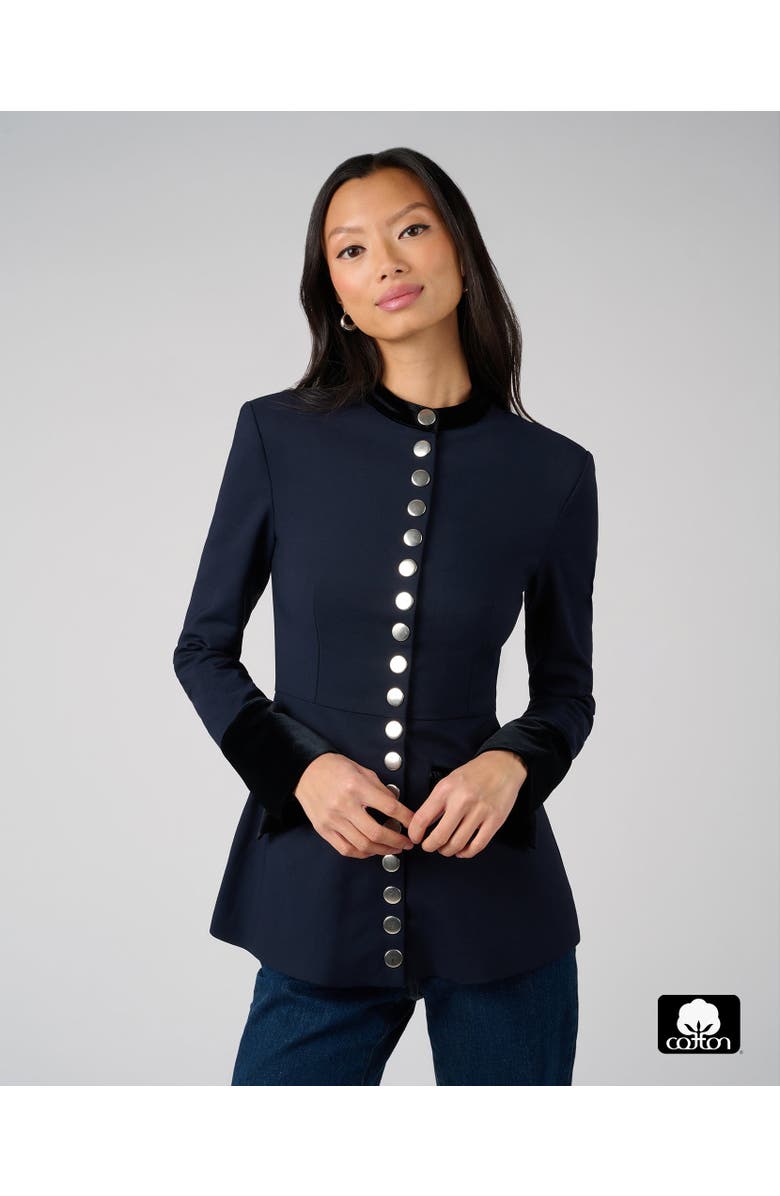 WeWoreWhat Military Blazer, Main, color, Navy/Black
