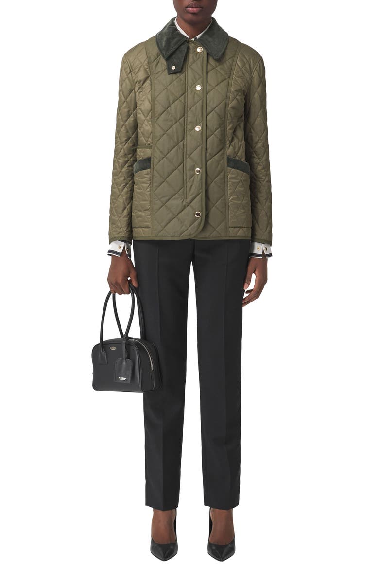 Wark Diamond Quilted Jacket, Alternate, color, DARK FERN GREEN