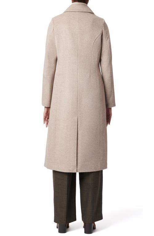 Bernardo Tailored Wool Blend Coat In Heather Taupe