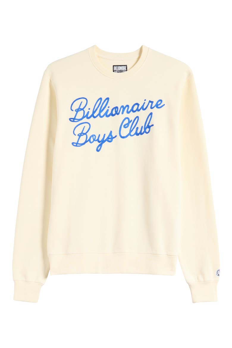 Signature Embroidered Cotton Graphic Sweatshirt, Alternate, color, WINTER WHITE