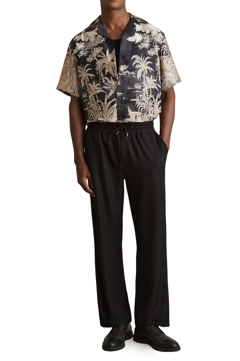 Yoshi Tropical Camp Shirt, Alternate, color, BLACK
