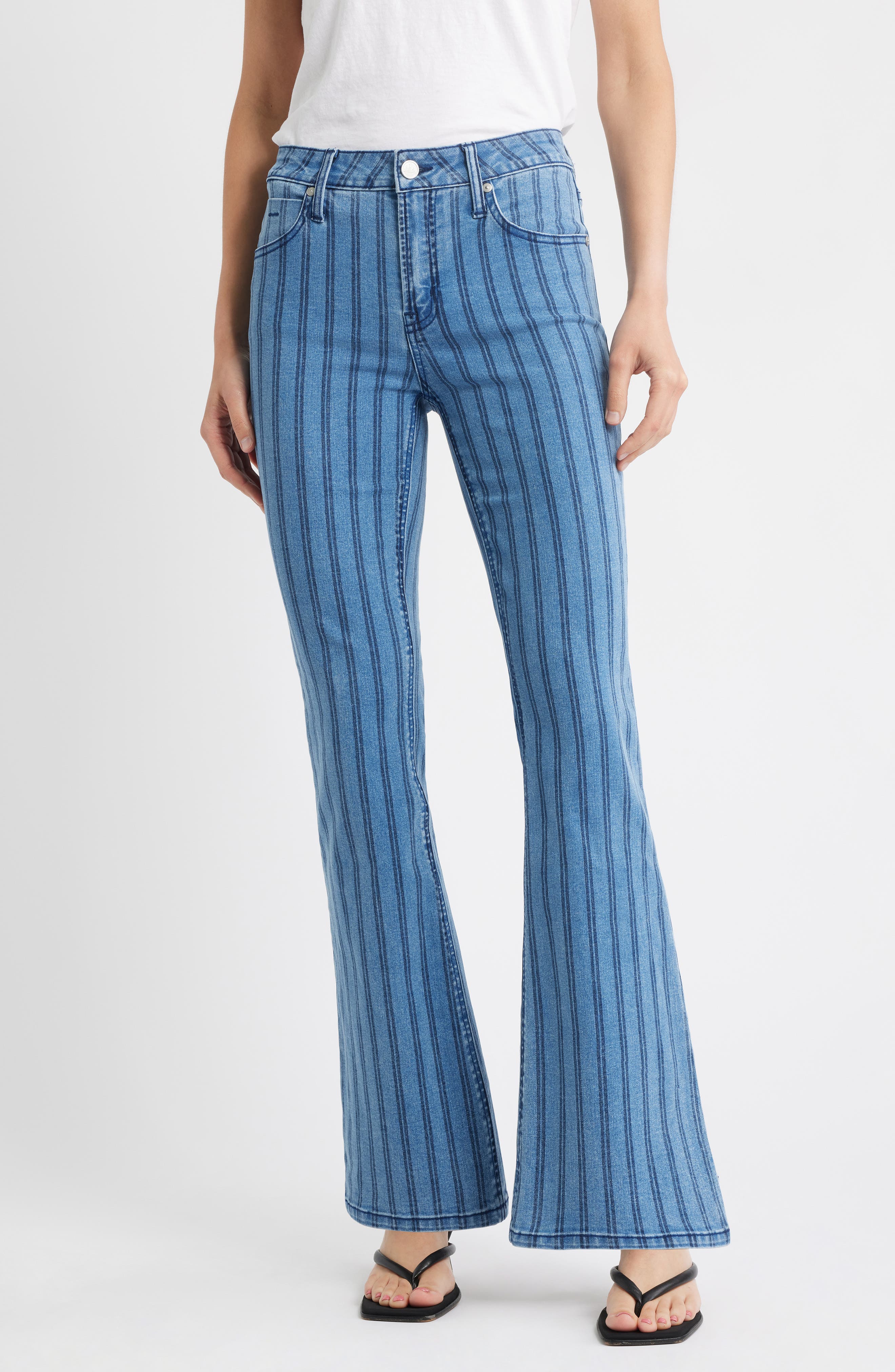 CITY BLUES Eiffel Stripe Flare Jeans