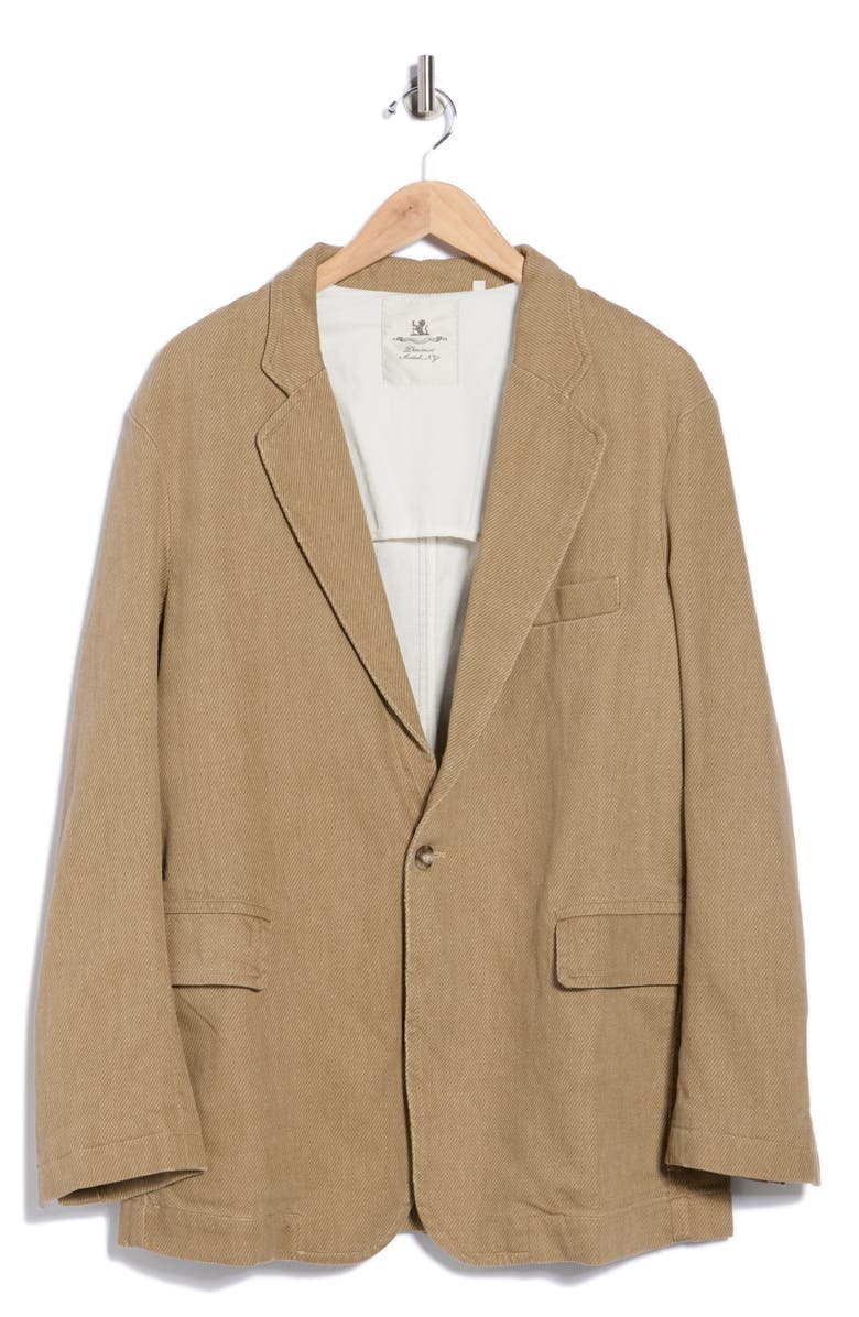 DENIMIST Deconstructed Cotton Blazer, Alternate, color, Tan