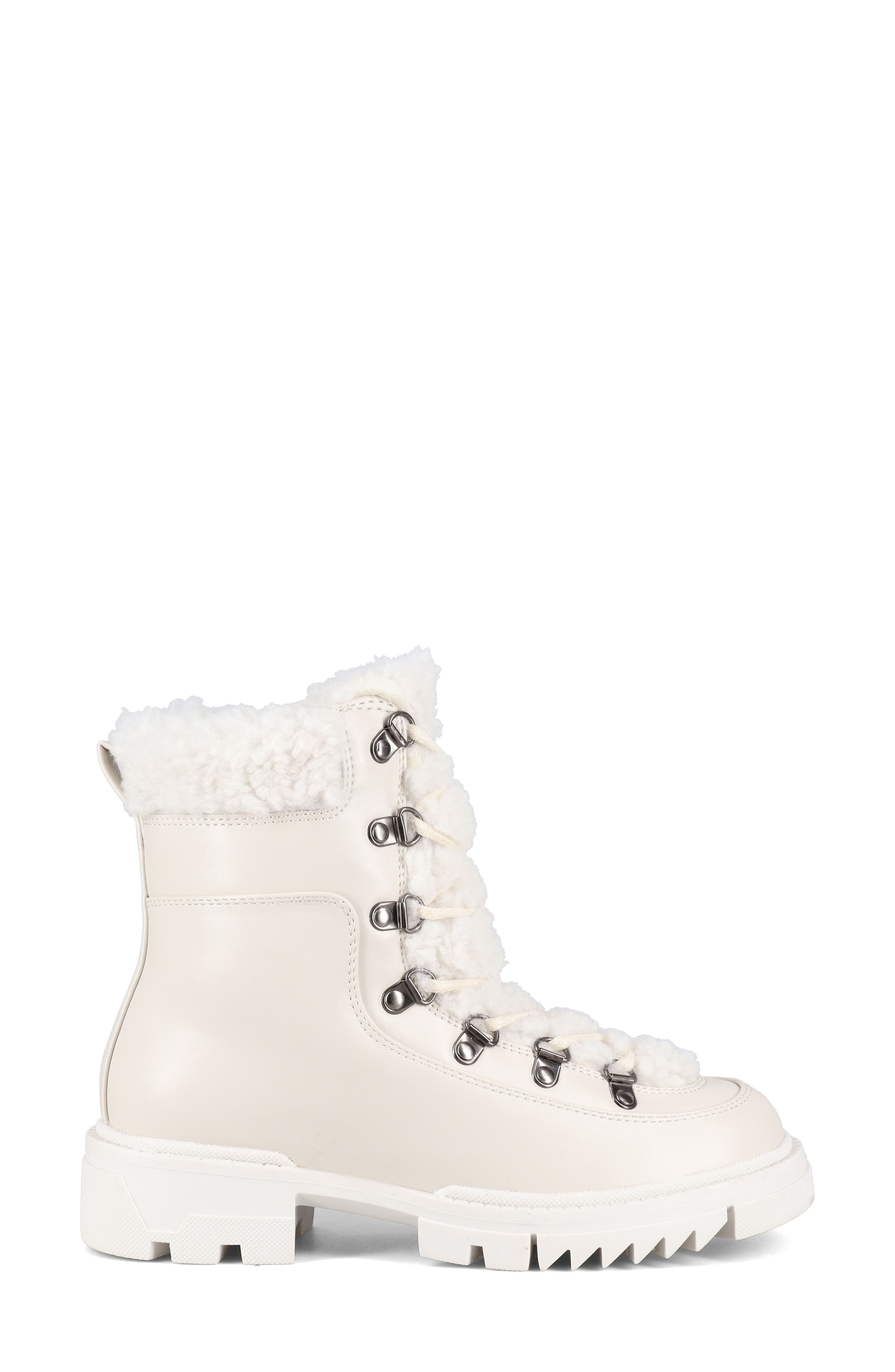 AQUATHERM BY SANTANA CANADA Nessa Faux Fur Lug Sole Boot, Alternate, color, White