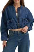 Lee Oversize Bubble Hem Denim Bomber Jacket