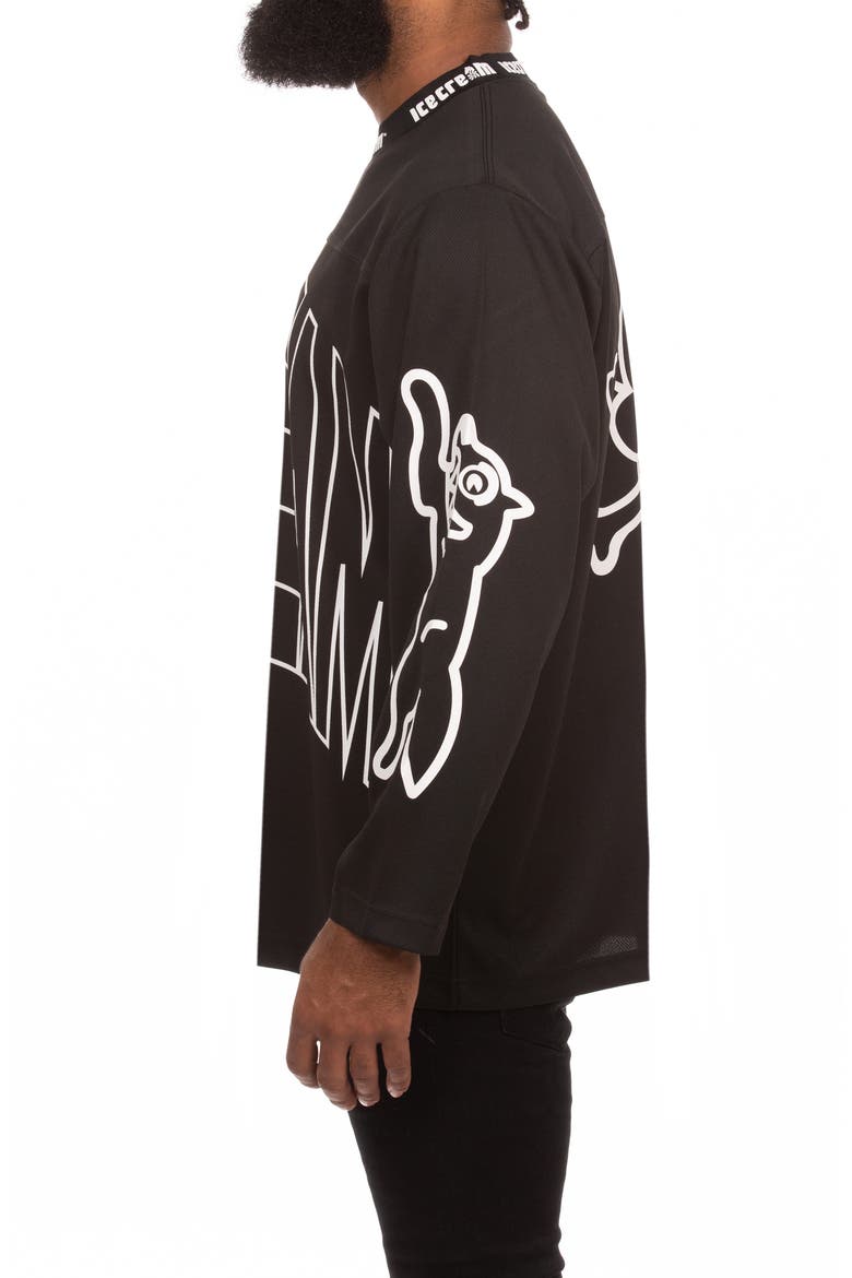 Hyperdrive Oversize Long Sleeve Graphic T-Shirt, Alternate, color, BLACK