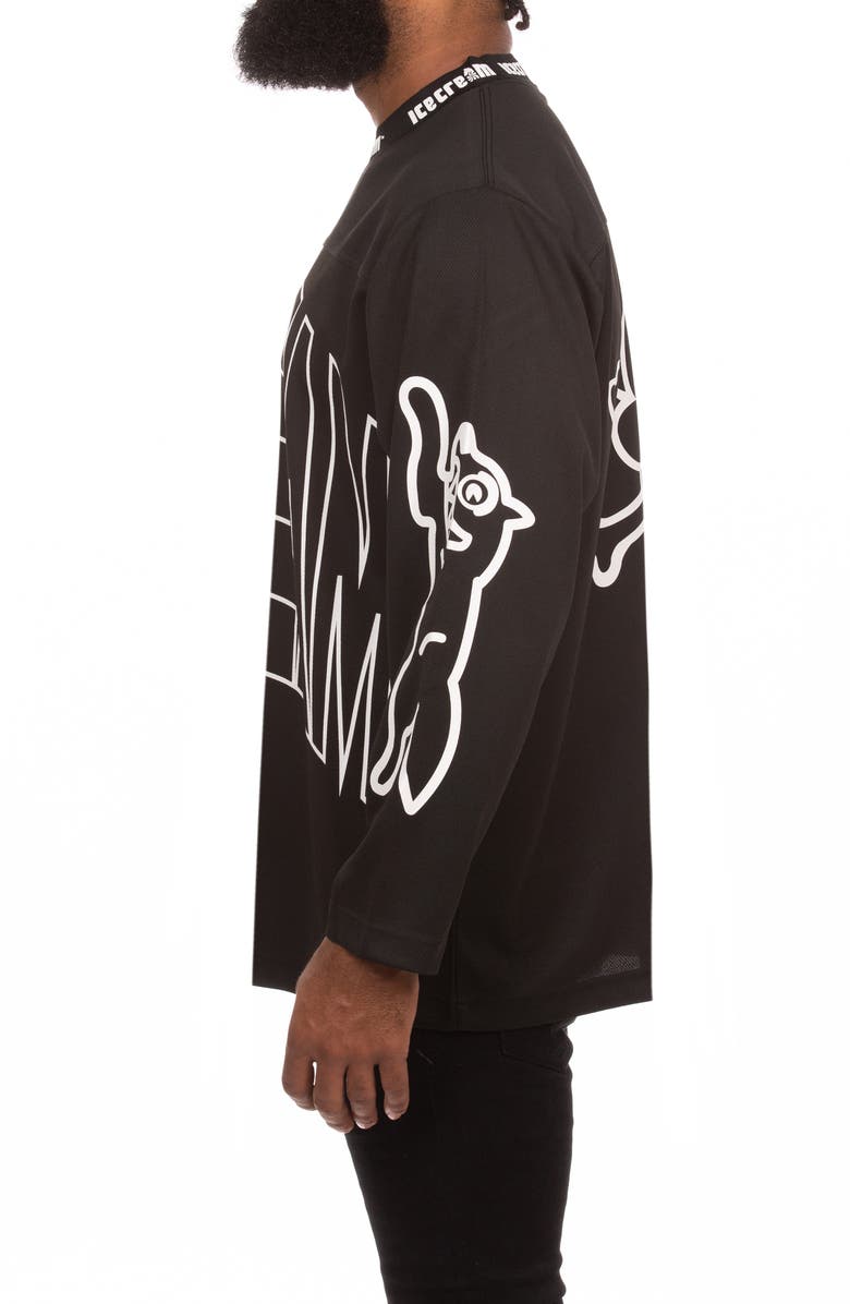 ICECREAM Hyperdrive Oversize Long Sleeve Graphic T-Shirt, Alternate, color, Black