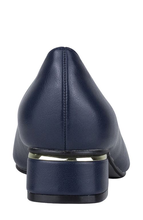 Ninety Union Eagle Tipped Square Toe Pump In Blue