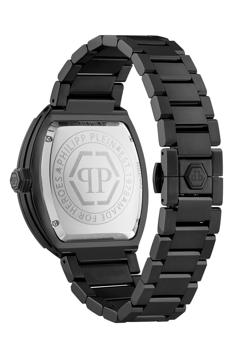 PHILIPP PLEIN The Hexagon Phantom Crystal Bezel Bracelet Watch, 44mm x 56.2mm, Alternate, color,