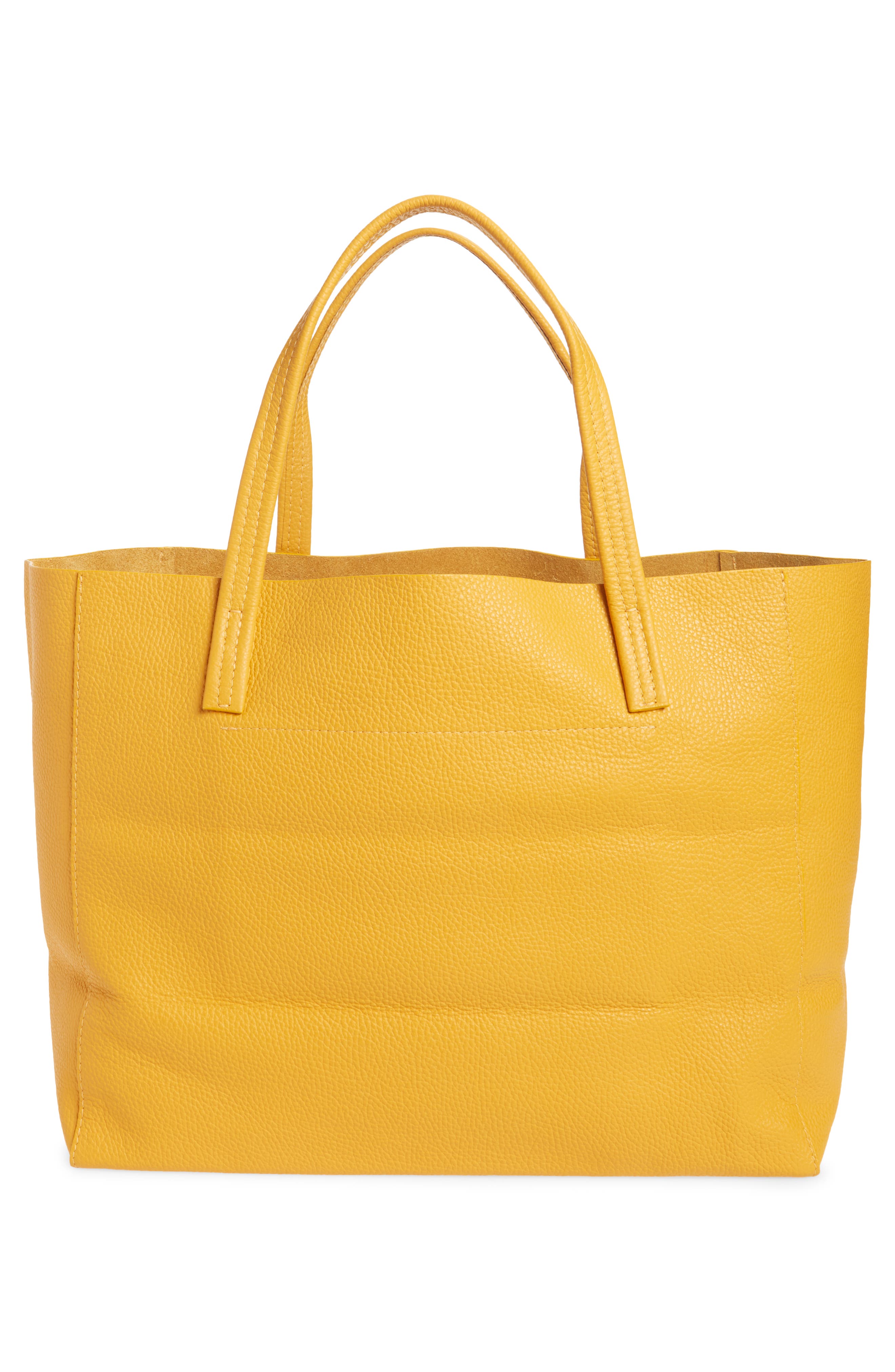 Violet Horizontal Leather Tote, Alternate, color, MUSTARD