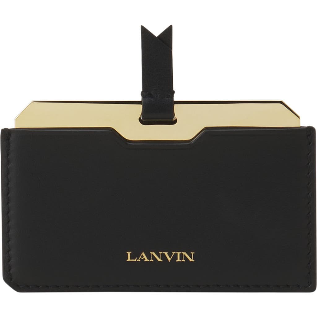 Lanvin Leather Mirror Holder In Black