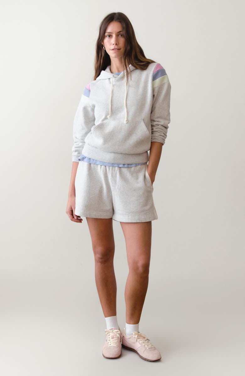 Marine Layer Colorblock Cloud 9 Fleece Hoodie, Alternate, color, Heather Grey