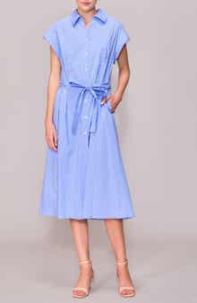 MELLODAY Cap Sleeve Shirtdress