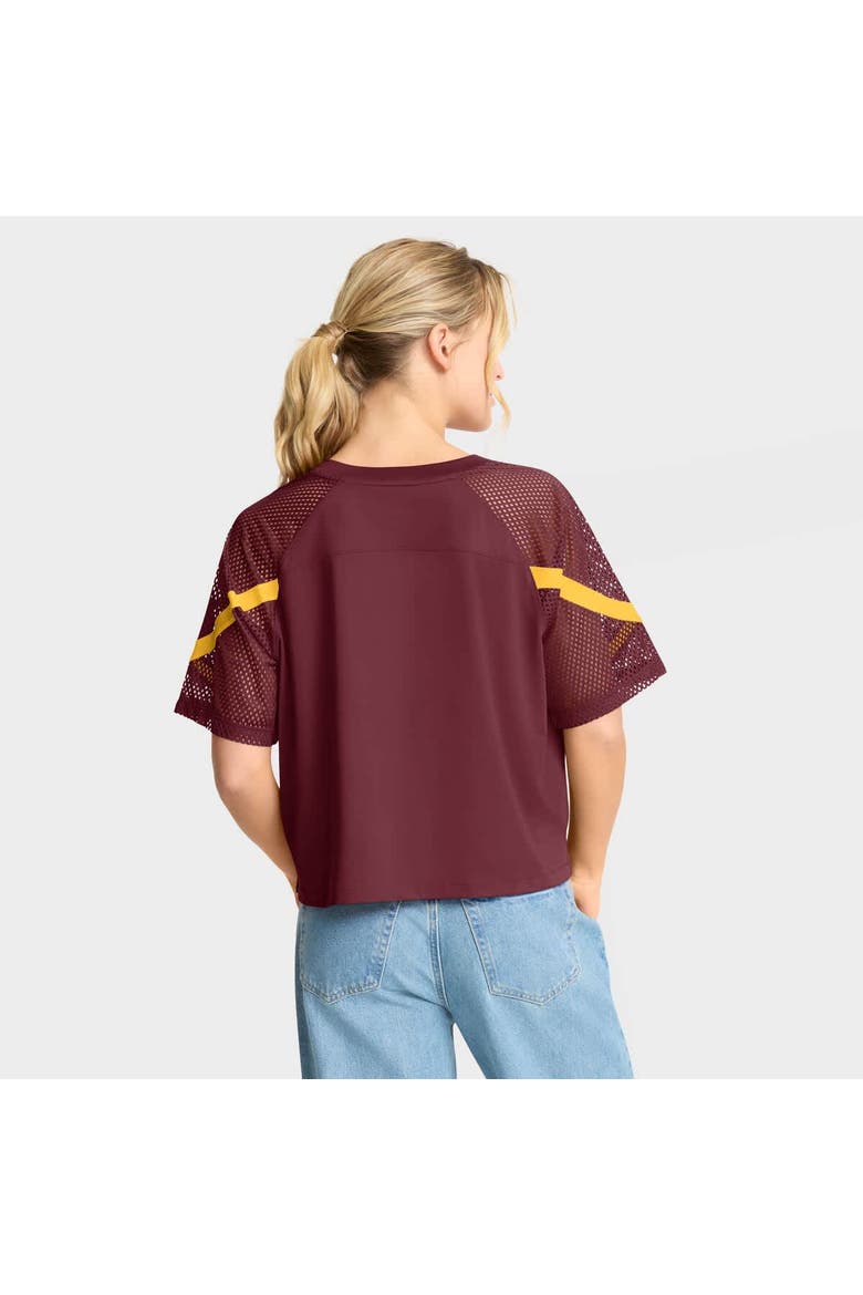 Women's Fanatics Maroon Minnesota Golden Gophers Oversized Raglan V-Neck Fashion Jersey, Alternate, color, Maroon