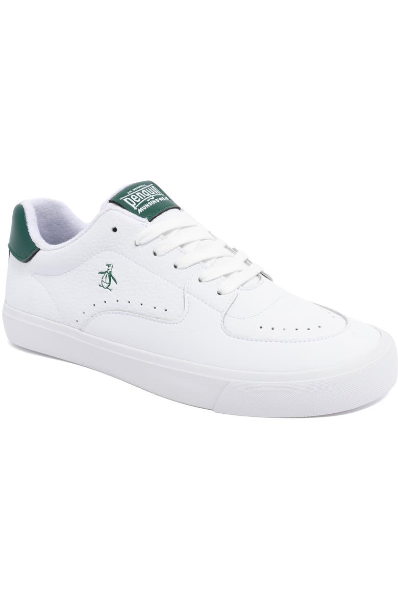 Original Penguin <p>Hadrik Leather Sneaker (Men)</p>, Main, color, White/ Sage