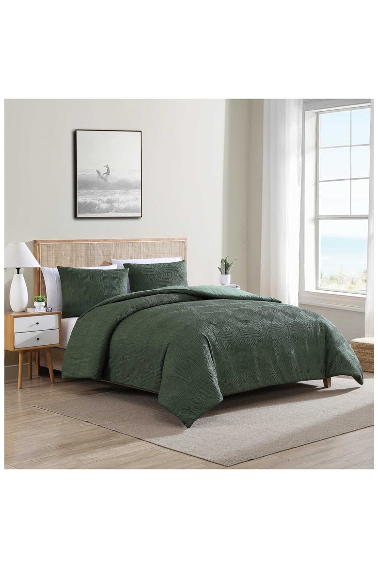 Point Harbor Embossed Comforter Set, Alternate, color, FERN GREEN