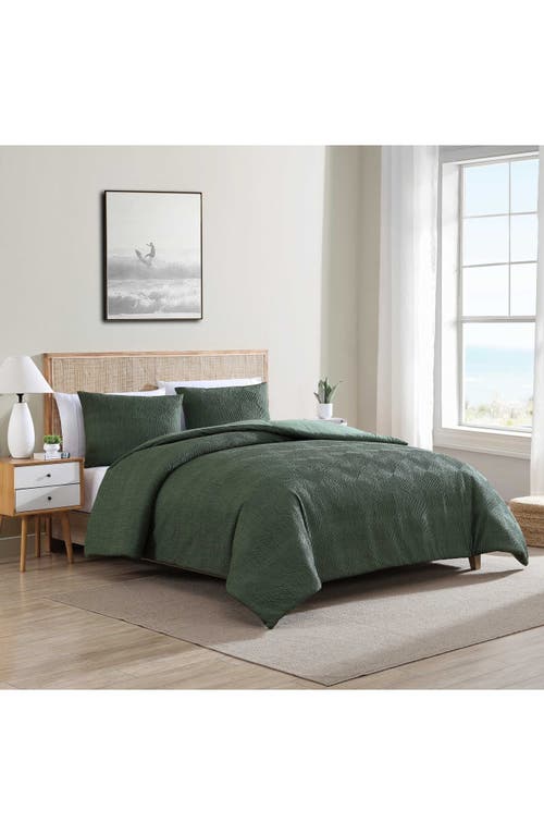Nautica Point Harbor Embossed Comforter Set In Fern Green