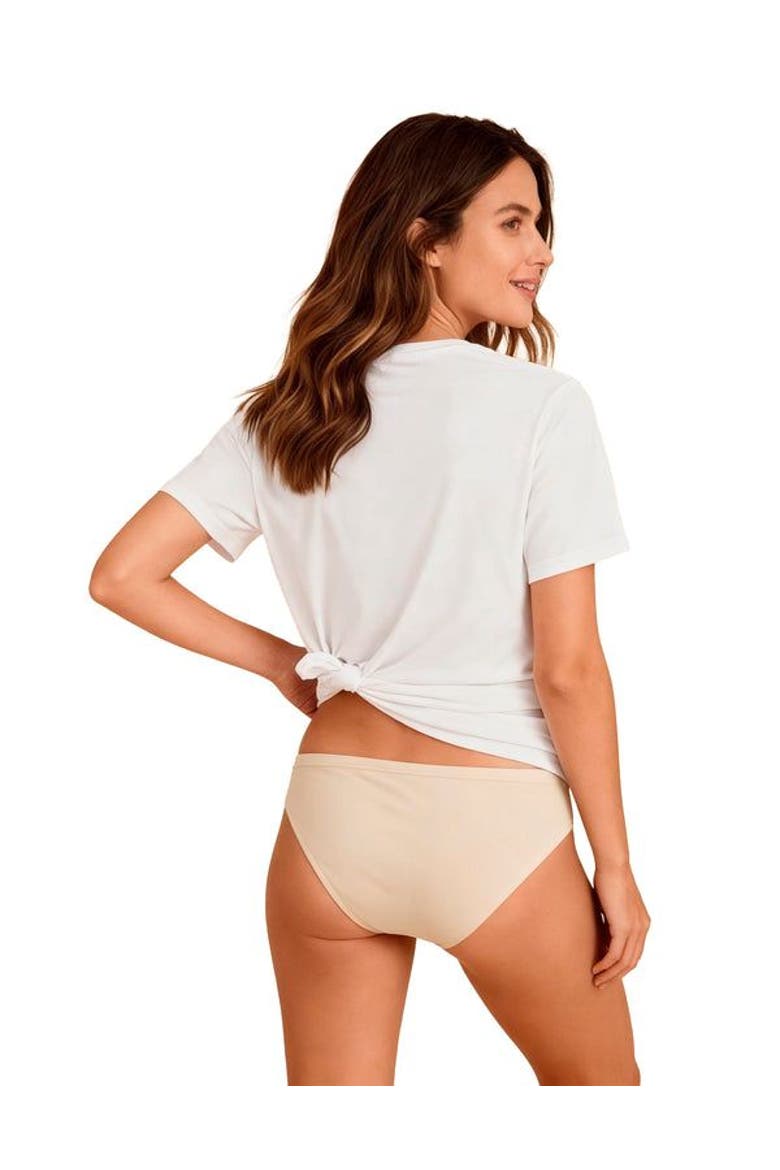Women's 100% Organic Soft Cotton Bikini Underwear 2-Pack, Alternate, color, Oatmeal
