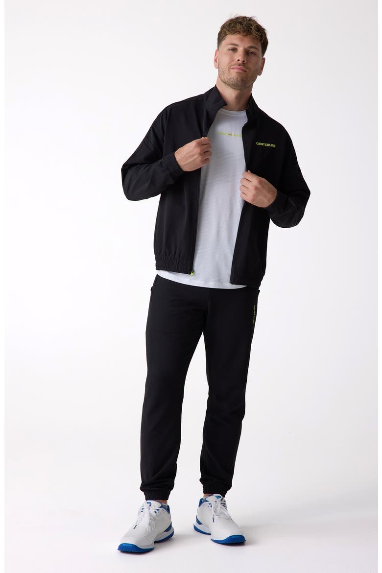 Men's Courtside Track Jacket, Alternate, color, Black