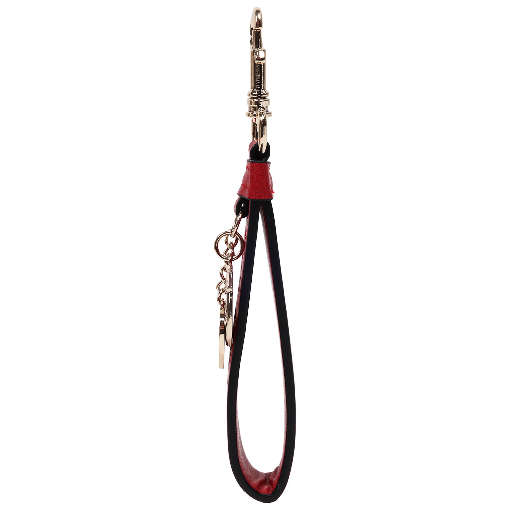 Bag Charm Keychain, Alternate, color, RED
