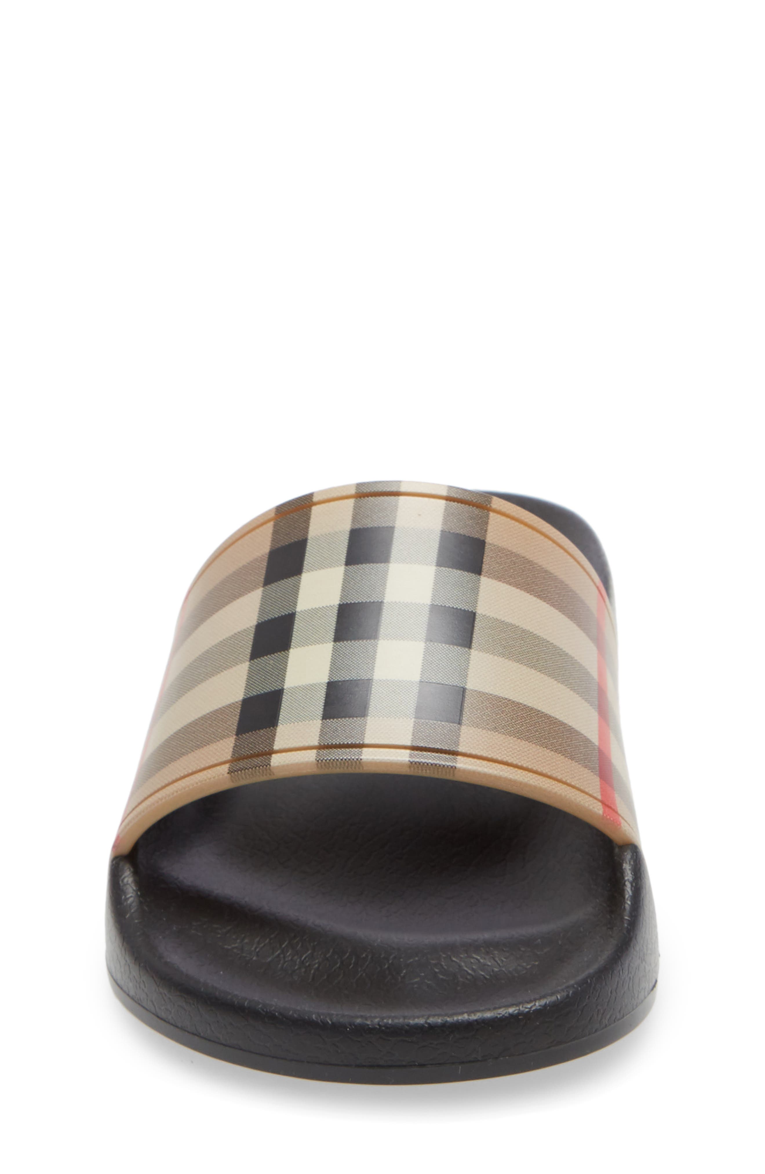 Burberry Check Slide Sandal, Alternate, color, 