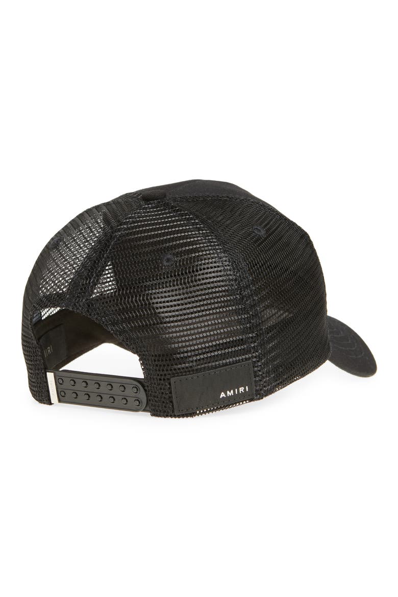 AMIRI BONES TRUCKER CAP ブラック AMIRI Stacked Bones Logo Adjustable Trucker Hat (Men) | Nordstrom