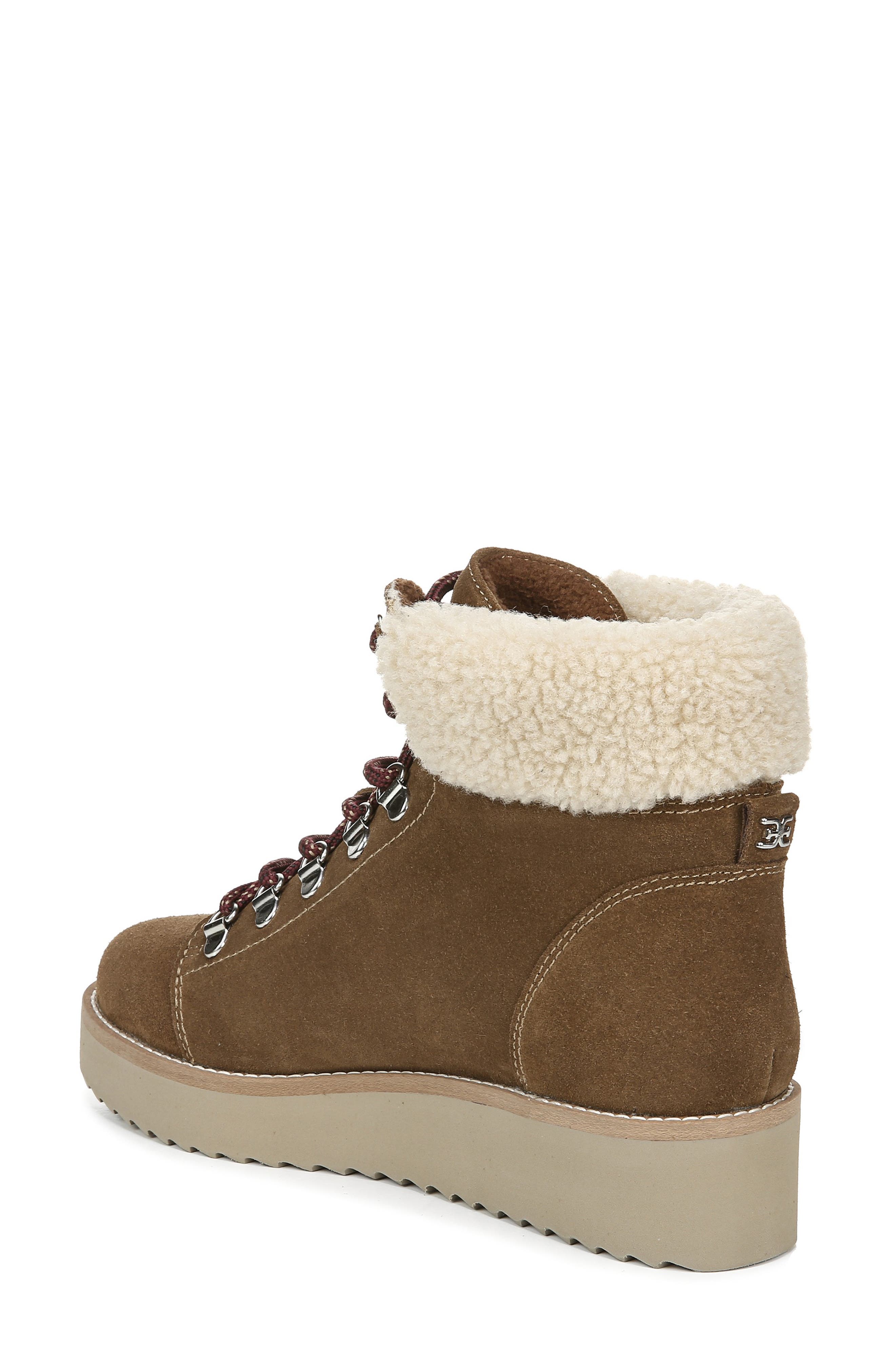 Sam Edelman Franc Hiking Boot with Faux Shearling Trim, Alternate, color, 