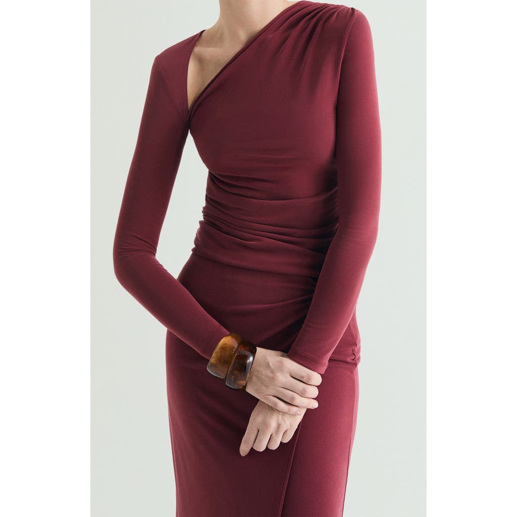 Scalpers Asymmetrical Fluid T-shirt In Red