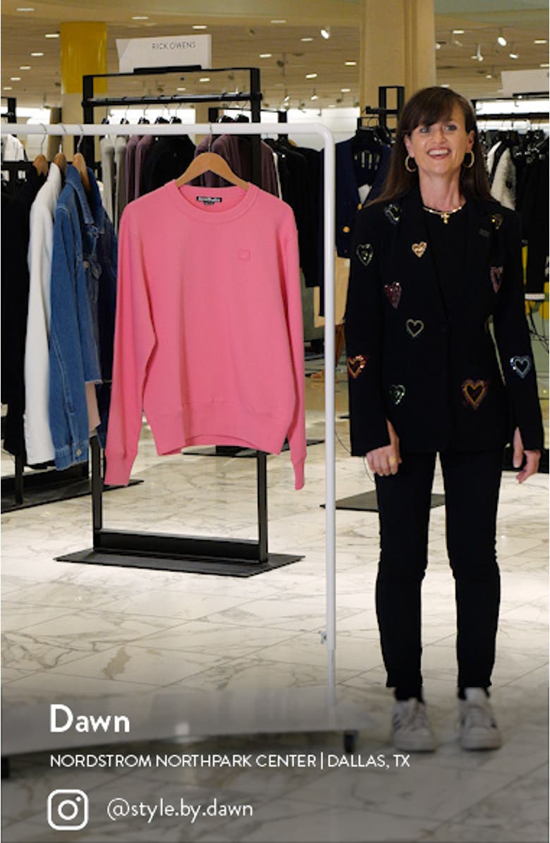 Fairah Face Patch Oversize Cotton Sweatshirt, sales video thumbnail