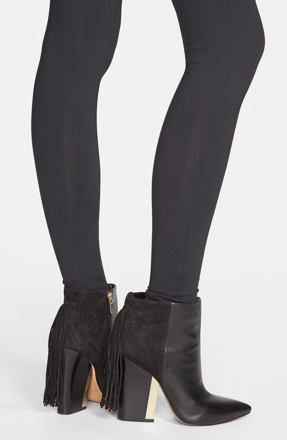 'Mariel' Bootie, Alternate, color, BLACK LEATHER