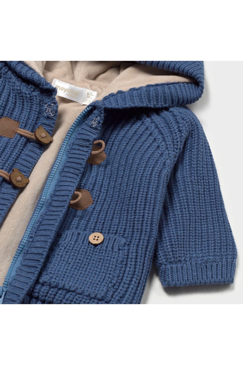 Hooded Knit Jacket with Toggles, Alternate, color, Navy