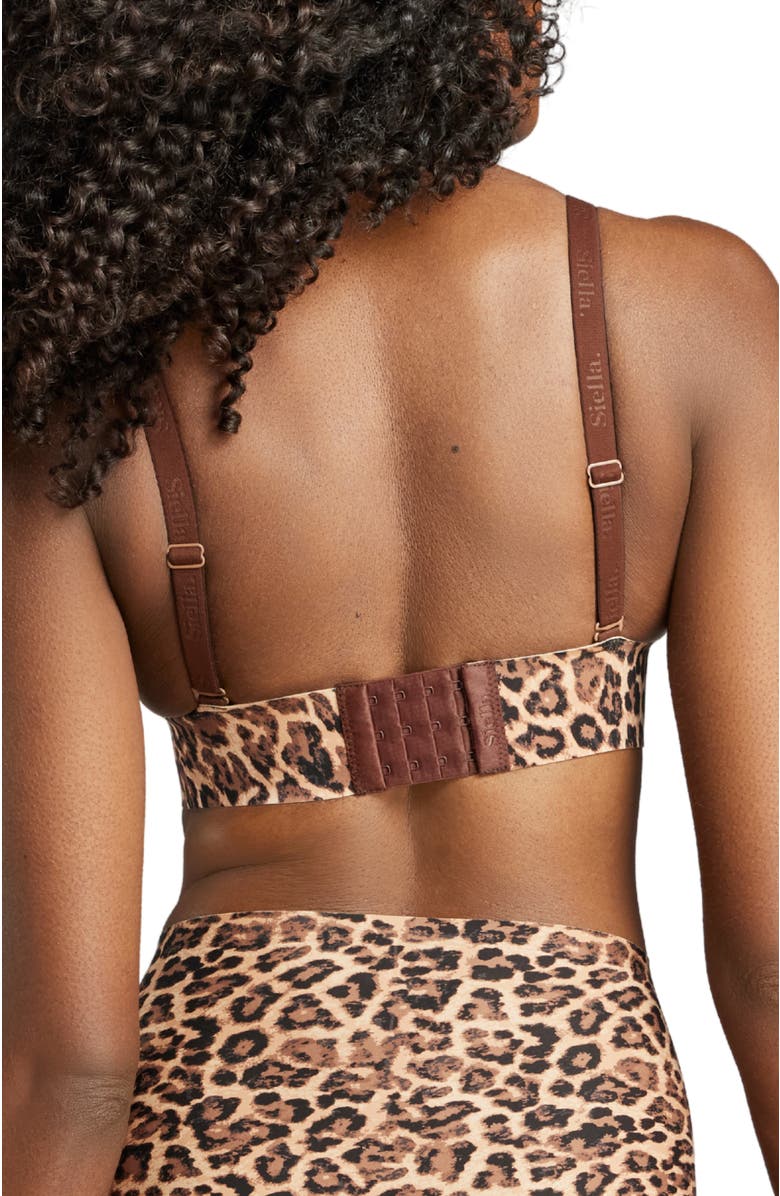 Siella No-Show Triangle Bra, Alternate, color, Leopard Print
