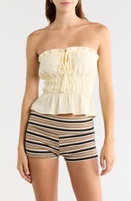 PacSun Paige Smocked Crop Top