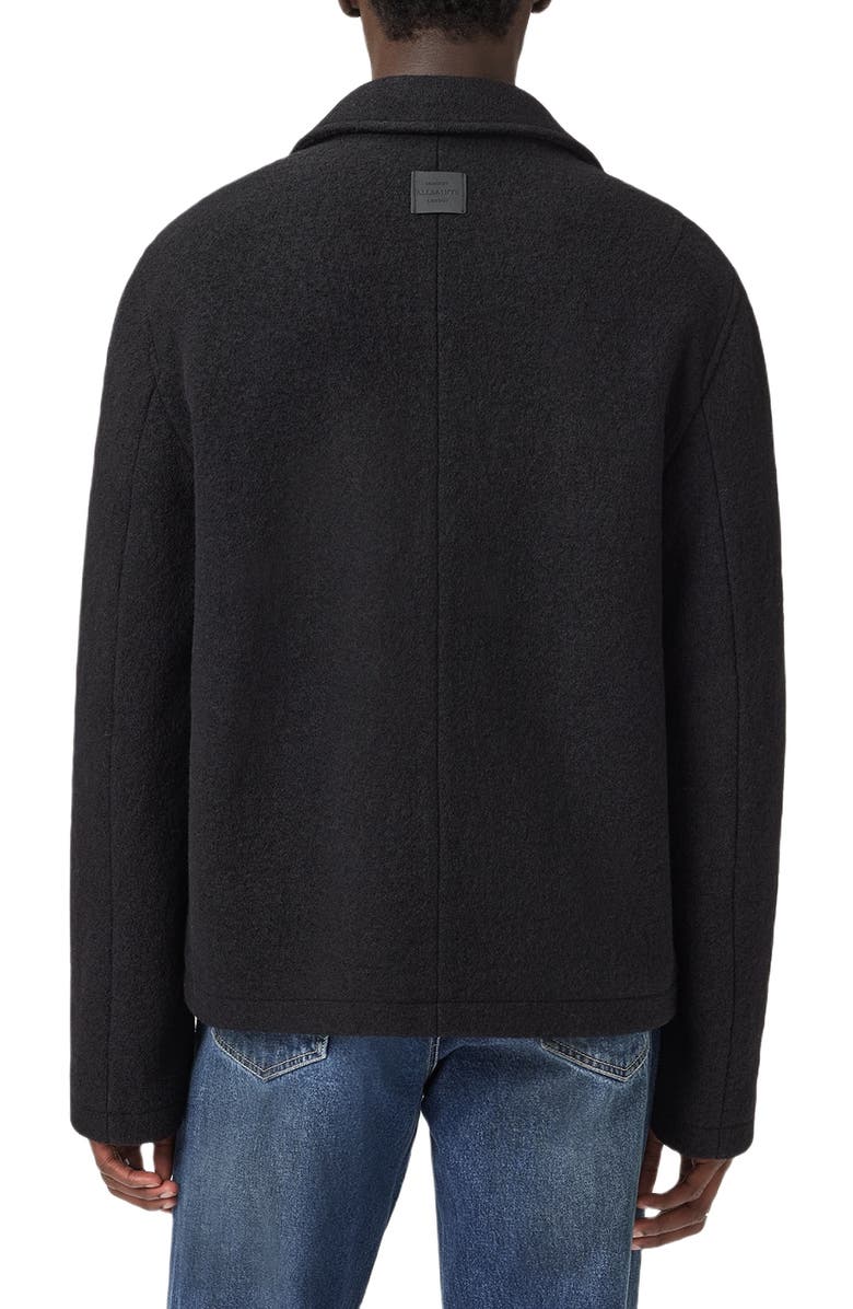 AllSaints Celeste Crop Boiled Wool Jacket, Alternate, color, Black