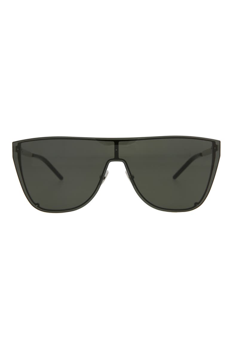 99mm Shield Sunglasses, Main, color, SILVER SILVER GREY