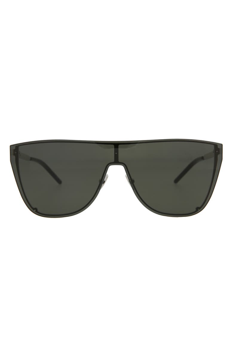 Saint Laurent 99mm Shield Sunglasses, Main, color,