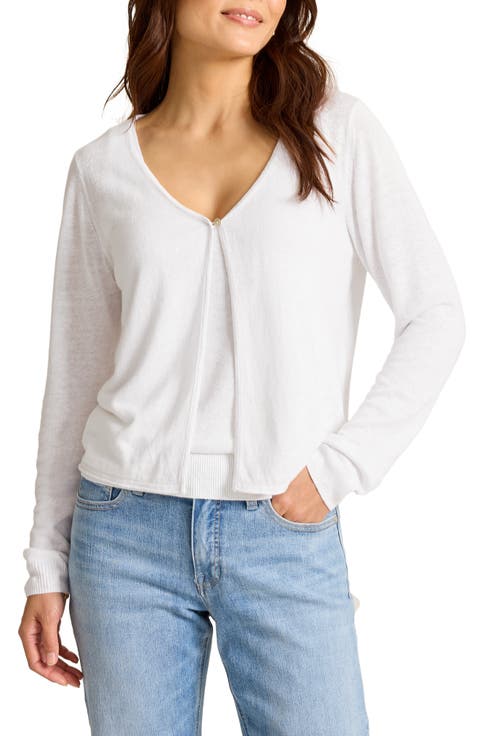 Adeline Linen Blend Jersey Cardigan