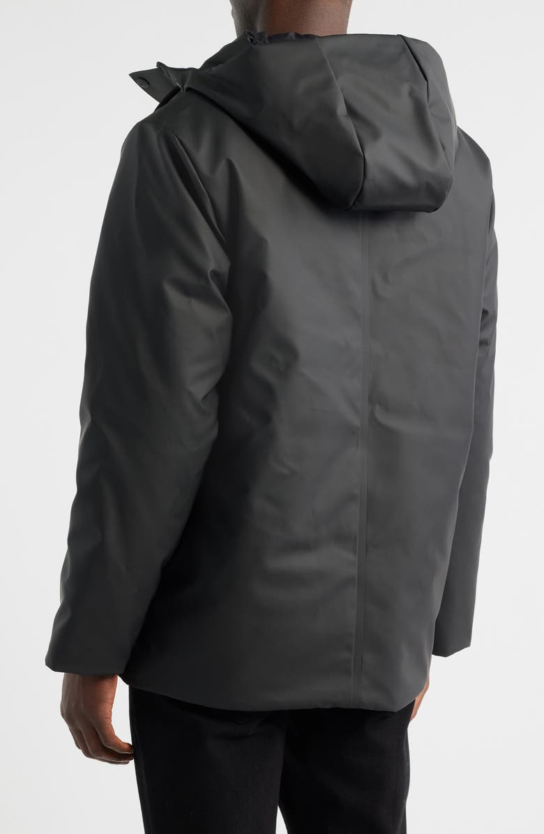Rains Nome Long Waterproof Parka, Alternate, color, Black