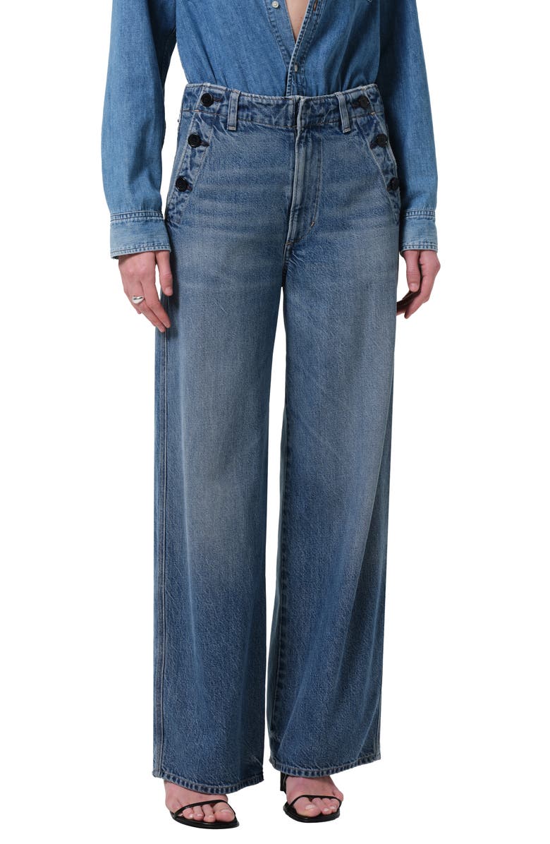 Citizens of Humanity Bordwalk Wide Leg Trouser Jeans, Main, color, Jete