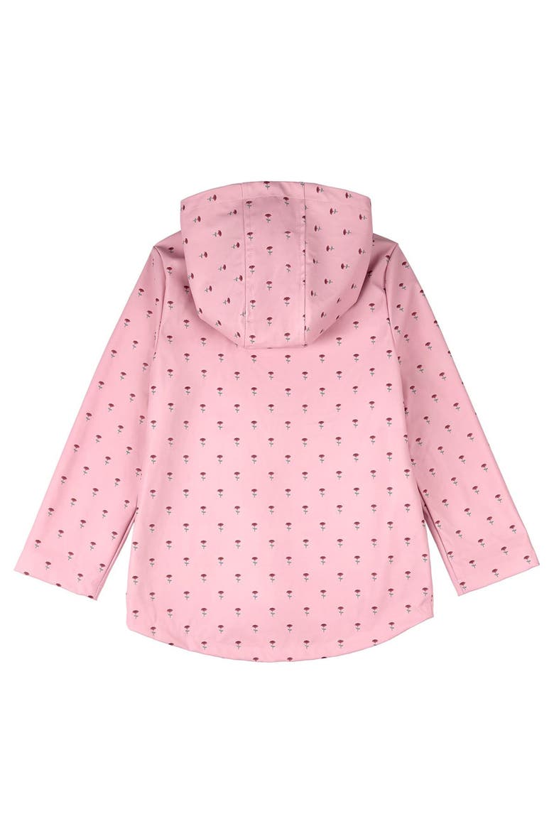 Lined Raincoat with Attached Storage Pouch, Alternate, color, Pink