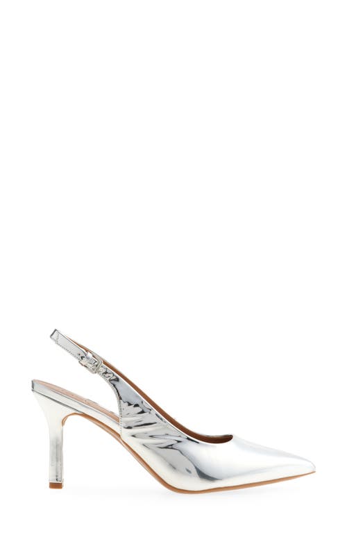 Nordstrom Rack Priscilla Slingback Pump In Silver Metallic