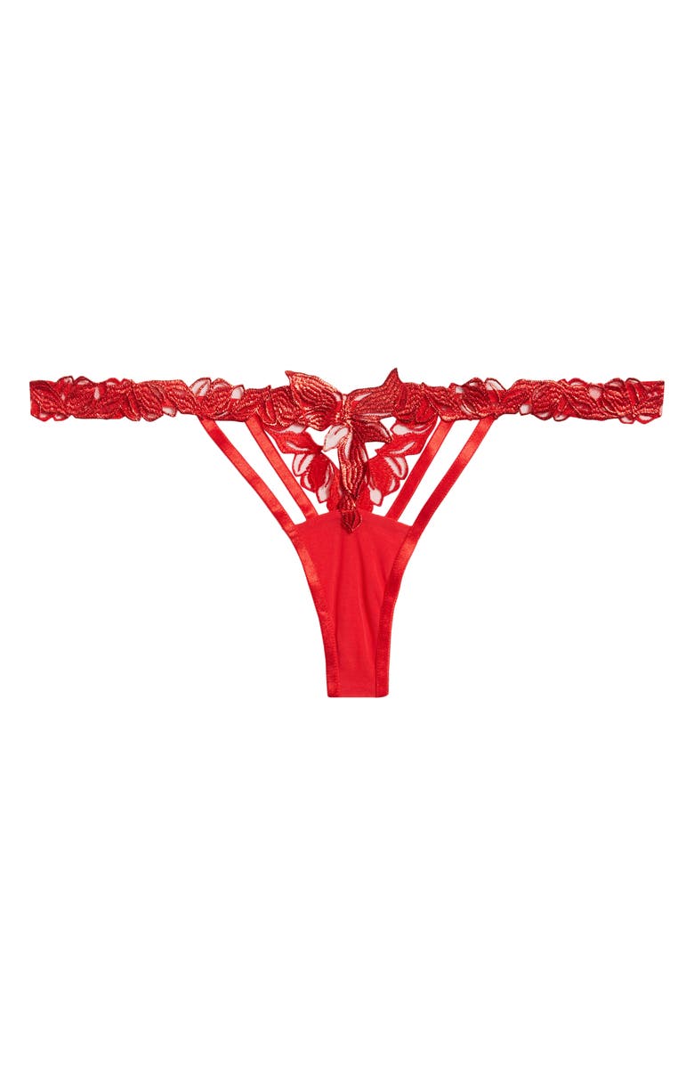 Bluebella Seren Cutout Guipure Lace Thong, Alternate, color, 
